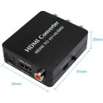 HDMI zu AV Audio Konverter Unterstützung SPDIF Koaxial Audio NTSC PAL Composite Video HDMI zu 3RCA Adapter für TV / PC / PS3 / Blue-Ray DVD – Bild 3