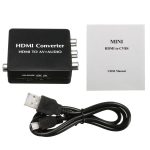 HDMI zu AV Audio Konverter Unterstützung SPDIF Koaxial Audio NTSC PAL Composite Video HDMI zu 3RCA Adapter für TV / PC / PS3 / Blue-Ray DVD – Bild 5