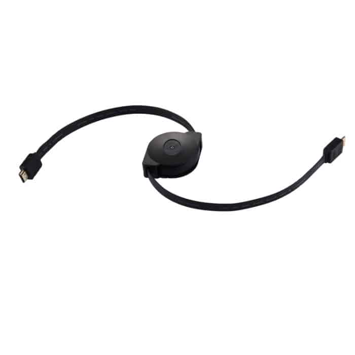 1 m HDMI-Stecker auf HDMI-Stecker Einziehbares Video-Audio-Anschlussadapterkabel mit Mini-HDMI- und Micro-HDMI-Adaptern für HDTV-Monitor & Projektor & PC & Kameras & Tablets & Smartphones – Bild 3