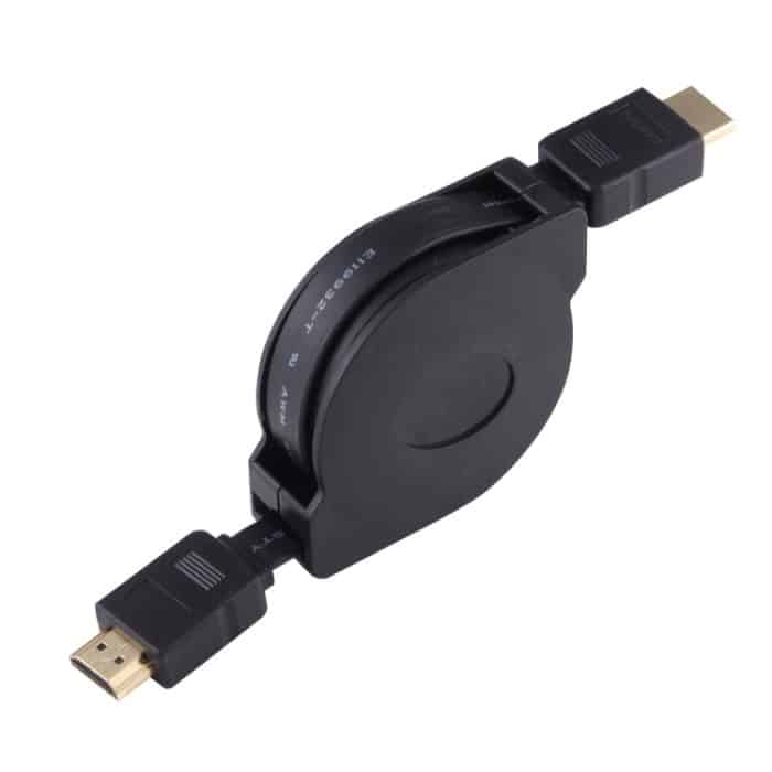 1 m HDMI-Stecker auf HDMI-Stecker Einziehbares Video-Audio-Anschlussadapterkabel mit Mini-HDMI- und Micro-HDMI-Adaptern für HDTV-Monitor & Projektor & PC & Kameras & Tablets & Smartphones – Bild 4