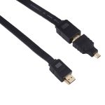 1 m HDMI-Stecker auf HDMI-Stecker Einziehbares Video-Audio-Anschlussadapterkabel mit Mini-HDMI- und Micro-HDMI-Adaptern für HDTV-Monitor & Projektor & PC & Kameras & Tablets & Smartphones – Bild 6