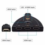 3 in 1 HDMI-Eingang 4K x 2K HDTV Pigtail Switch Adapter HDMI Splitter – Bild 5