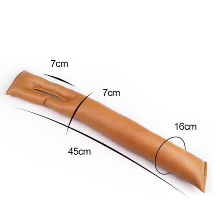 4 Stück Auto-Styling-Zubehör, Sitzlückenfüller, Lederpolster, Abstandshalter, Schutz, weicher Stangenschlitzstopfen, Autolückenfüller (schwarz) – Bild 3