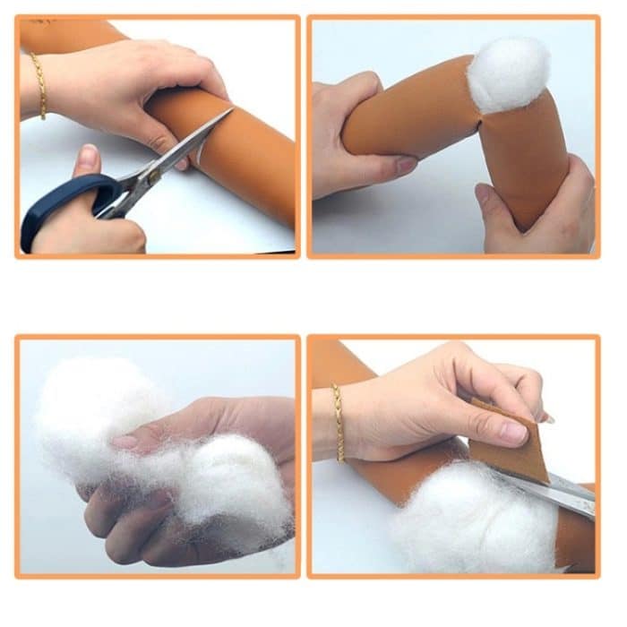 4 Stück Auto-Styling-Zubehör, Sitzlückenfüller, Lederpolster, Abstandshalter, Schutz, weicher Stangenschlitzstopfen, Autolückenfüller (schwarz) – Bild 5