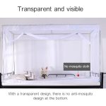 Studentenwohnheim, quadratische Decke, Reißverschluss, Moskitonetz, Verschlüsselungsreißverschluss, dreitürige Verteidigungsmücke für den oberen Schlafplatz, Upper Berth(Grey), Upper Berth(Blue), Upper Berth(White) – Bild 4