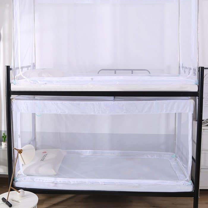 Studentenwohnheim, quadratische Decke, Reißverschluss, Moskitonetz, Verschlüsselungsreißverschluss, Einzeltür, Verteidigungsmücke für den unteren Schlafplatz, Lower Berth (White), Lower Berth (Grey), Lower Berth (Blue) – Bild 1