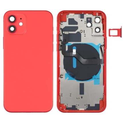 Akku-Rückseite (mit Seitentasten, Kartenfach, Power- und Lautstärke-Flexkabel und kabellosem Lademodul) für iPhone 12, For iPhone 12