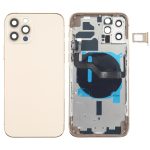 Akku-Rückseite (mit Seitentasten, Kartenfach, Power- und Lautstärke-Flexkabel und kabellosem Lademodul) für iPhone 12 Pro, For iPhone 12 Pro