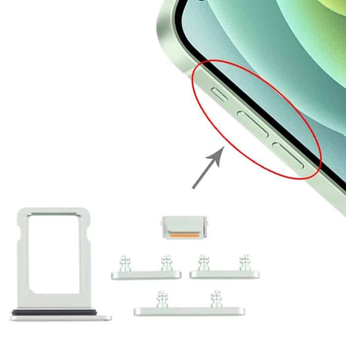 SIM-Kartenfach + Seitentasten für iPhone 12 Mini, For iPhone 12 Mini (Single card) – Bild 1