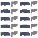 10 Sätze Motherboard Kühlkörper Aufkleber für iPhone 12 Pro max