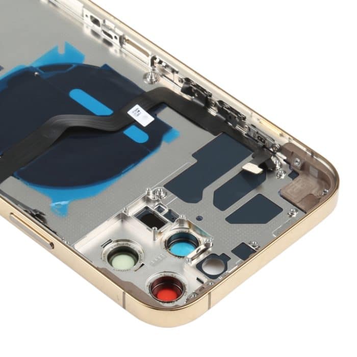 Akku-Rückseite (mit seitlichen Tasten, Kartenfach, Strom- und Lautstärke-Flexkabel und kabellosem Lademodul) für iPhone 12 Pro Max, For iPhone 12 Pro Max – Bild 5