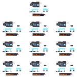 10 Stück Lautsprecher aus staubdichtem Netz mit Rahmen für iPhone 12 Pro Max, For iPhone 12 Pro Max (with Frame)