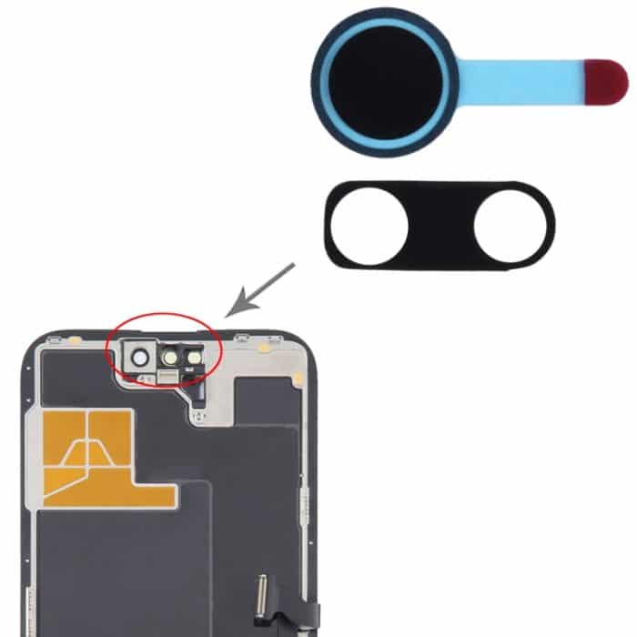 100/Set Frontkamera-LCD-Schattierungs-Dichtungsaufkleber für iPhone 14 Pro / 14 Pro Max – Bild 5