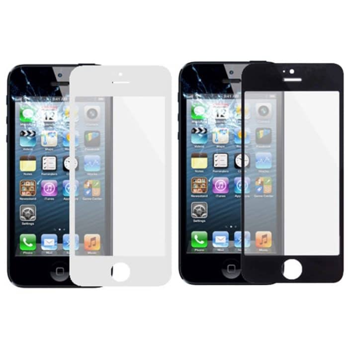 5 Stück Schwarz + 5 Stück Weiß für iPhone 5 und 5S Frontscheibe, äußere Glaslinse, 5 Black 5 White for i5 & 5S – Bild 2