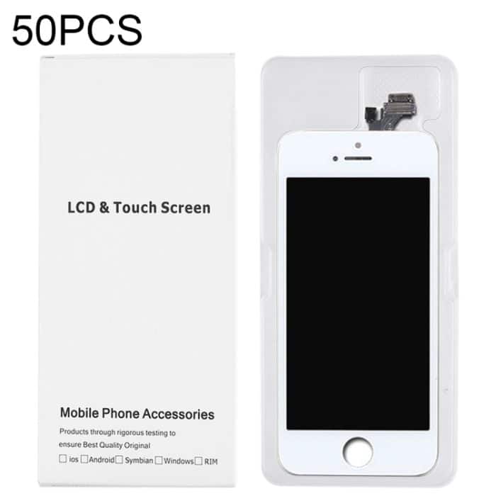 50 PCS Kartonverpackung White Box für iPhone 5 LCD-Bildschirm und Digitizer-Vollmontage – Bild 1