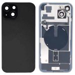 Für iPhone 15 Plus Glas-Akku-Rückabdeckung mit Blitzhalterung + kabellosem Lademodul, For iPhone 15 Plus