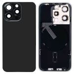 Für iPhone 15 Pro Glas-Akku-Rückabdeckung mit Blitzhalterung + kabellosem Lademodul, For iPhone 15 Pro
