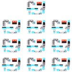 Für iPhone 15 Pro / 15 Pro Max 10 Sets Mainboard-Kühlkörperaufkleber + FPC-Schwammschaumpads