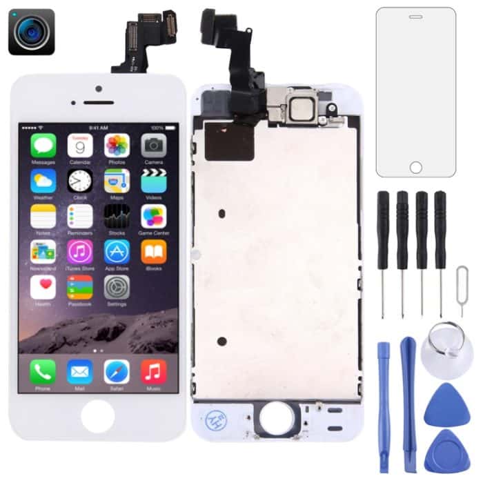 IP5S2002W.jpg Komplettbaugruppe aus LCD-Bildschirm und Digitalisierer mit Frontkamera für iPhone 5S, 4 in 1 for i5s White, 4 in 1 for i5s Black – Bild 1