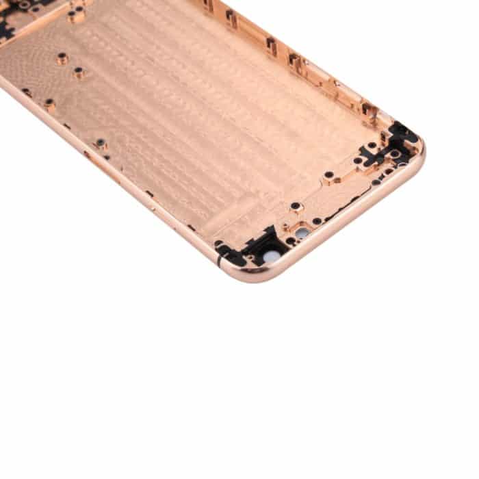 5-in-1-Vollmontage-Metallgehäuseabdeckung mit iX-ähnlichem Erscheinungsbild für iPhone 6, einschließlich Rückabdeckung, Kartenfach, Lautstärketaste, Ein-/Aus-Taste und Stummschalter, Vibrationstaste, ohne Kopfhöreranschluss (Gold + Weiß), For iP6 to iPX – Bild 6