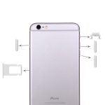 4 in 1 für iPhone 6 Plus (Kartenfach + Lautstärketaste + Ein-/Aus-Taste + Stummschalter-Vibrationstaste), For iPhone 6 Plus