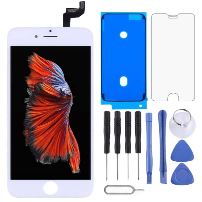 Vollständiger Zusammenbau von LCD-Bildschirm und Digitalisierer mit Rahmen für iPhone 6s, 3 in 1 for i6s with Frame White, 3 in 1 for i6s with Frame Black – Bild 1
