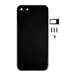 6-in-1 für iPhone 7 (Rückseite + Kartenfach + Lautstärketaste + Ein-/Aus-Taste + Stummschalter, Vibrationstaste + Schild), komplett montierte Gehäuseabdeckung (Tiefschwarz), For iPhone 7 Jet Black – Bild 2