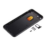 6-in-1 für iPhone 7 (Rückseite + Kartenfach + Lautstärketaste + Ein-/Aus-Taste + Stummschalter, Vibrationstaste + Schild), komplett montierte Gehäuseabdeckung (Tiefschwarz), For iPhone 7 Jet Black – Bild 5