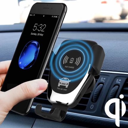 C6 Schwerkraft-Induktions-Auto-Qi-Wireless-Ladegerät, schnelles Aufladen, Lüftungsschlitz-Telefonhalter