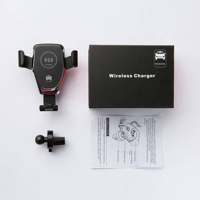 C6 Schwerkraft-Induktions-Auto-Qi-Wireless-Ladegerät, schnelles Aufladen, Lüftungsschlitz-Telefonhalter – Bild 11