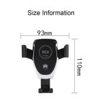 C6 Schwerkraft-Induktions-Auto-Qi-Wireless-Ladegerät, schnelles Aufladen, Lüftungsschlitz-Telefonhalter – Bild 3