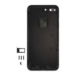 6 in 1 für iPhone 7 Plus (Rückseite + Kartenfach + Lautstärketaste + Ein-/Aus-Taste + Stummschalter, Vibrationstaste + Schild), komplett montierte Gehäuseabdeckung (Tiefschwarz), For iPhone 7 Plus Jet Black – Bild 3