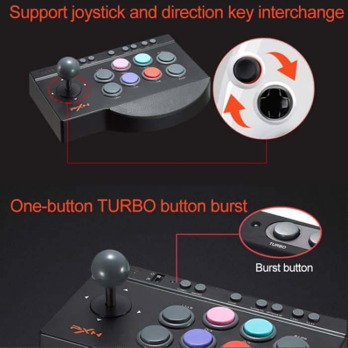 PXN PXN-0082 Gladiator Street Machine Spielgriff Rocker Controller für Nintendo Switch / PC / Android-System / PS3 / PS4 / XboxOne – Bild 8