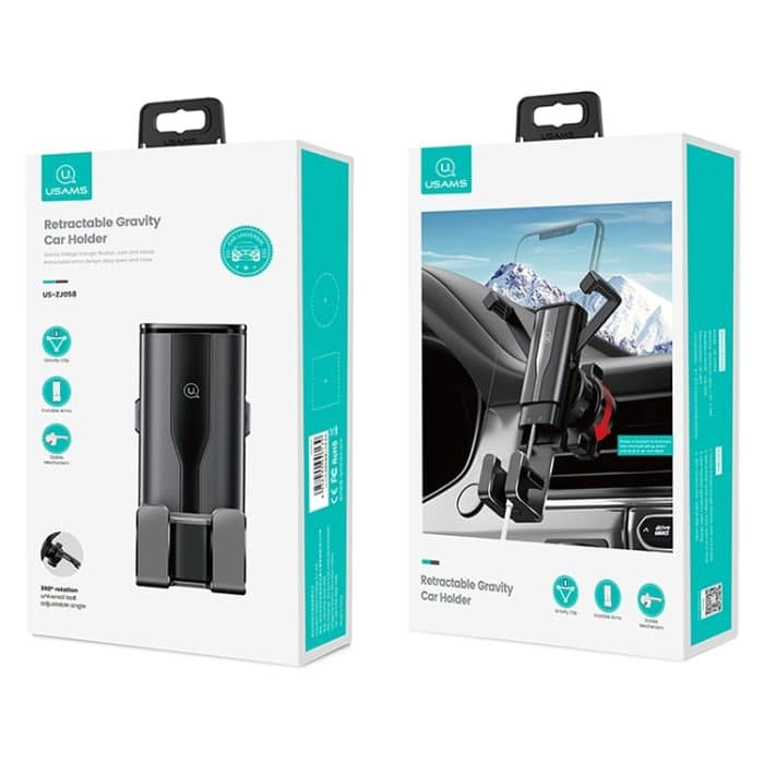 USAMS US-ZJ058 Einziehbarer Schwerkraftwagenhalter für 4,7 - 7 Zoll Smartphones – Bild 3