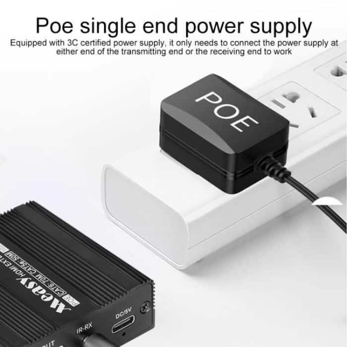 Measy ET100 HDMI Extender Sender + Empfänger Konverter Ethernet-Kabel, Übertragungsentfernung: 70 m, 1080P 70m – Bild 3