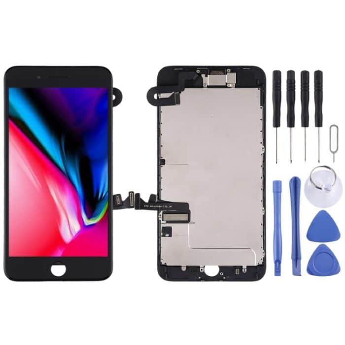 Die komplette LCD-Bildschirm- und Digitizer-Baugruppe umfasst die Frontkamera für das iPhone 8 Plus, i8 Plus Black with Camera, i8 Plus White with Camera – Bild 1