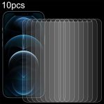 Für iPhone 12 Pro Max 10 Stück 0,26 mm 9H 2,5 D gehärtete Glasfolie (geschlitzt)