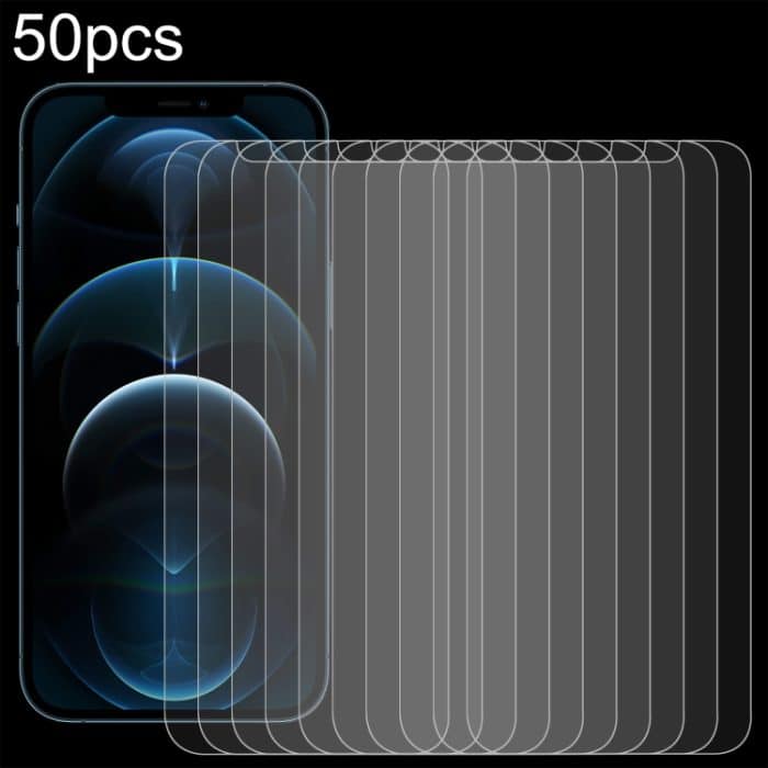 IP8P0286.jpg Für iPhone 12 Pro Max 50 Stück 0,26 mm 9H 2,5 D gehärtete Glasfolie (geschlitzt) – Bild 1