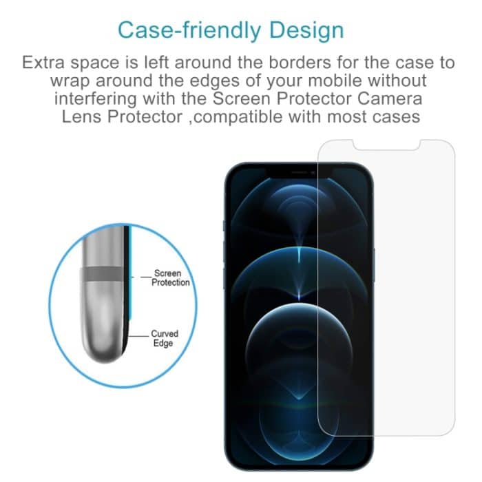 Für iPhone 12 Pro Max 50 Stück 0,26 mm 9H 2,5 D gehärtete Glasfolie (geschlitzt) – Bild 3