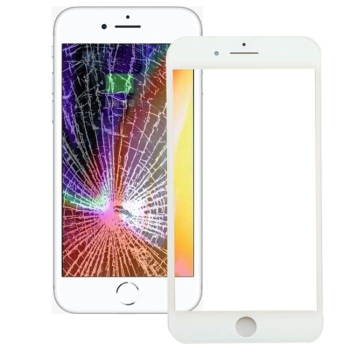 IP8P5566W.jpg Für das iPhone 8 Plus: Äußere Glaslinse für den vorderen Bildschirm mit Einfassungsrahmen für den vorderen LCD-Bildschirm, For iPhone 8 Plus (Frame) – Bild 1