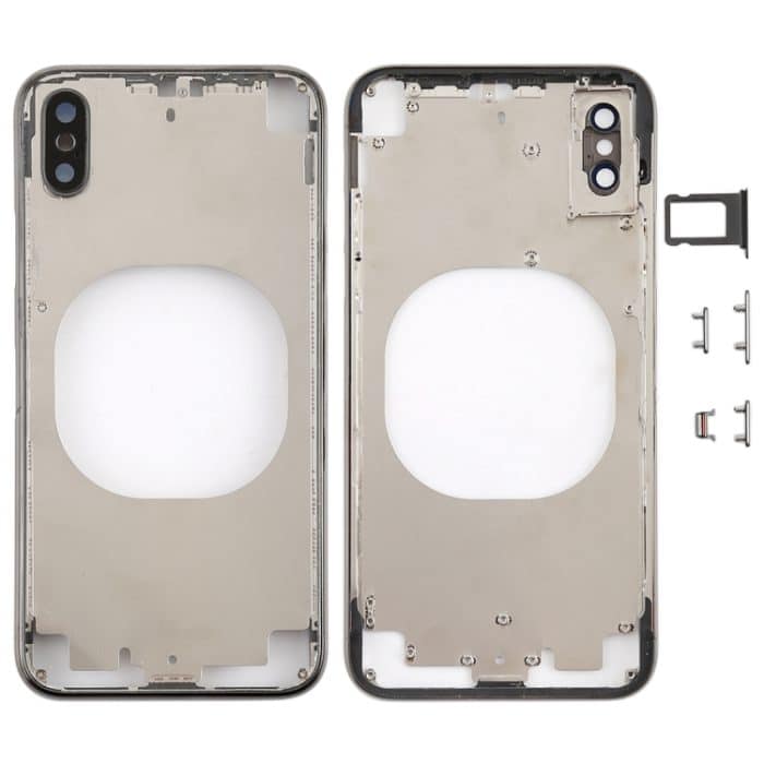 IPXG0327B.jpg Transparente Rückseite mit Kameraobjektiv, SIM-Kartenfach und Seitentasten für iPhone X, For iPhone X (Transparent Back), For iPhone X (Transparent White) – Bild 1