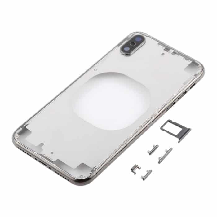Transparente Rückseite mit Kameraobjektiv, SIM-Kartenfach und Seitentasten für iPhone X, For iPhone X (Transparent Back), For iPhone X (Transparent White) – Bild 2