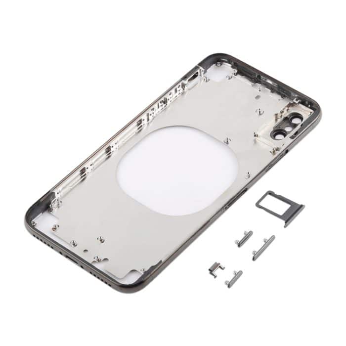 Transparente Rückseite mit Kameraobjektiv, SIM-Kartenfach und Seitentasten für iPhone X, For iPhone X (Transparent Back), For iPhone X (Transparent White) – Bild 3