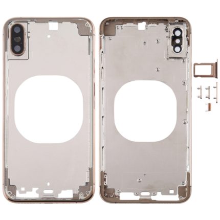 Transparente Rückseite mit Kameraobjektiv, SIM-Kartenfach und Seitentasten für iPhone XS Max, For iPhone XS Max(Transparent), For iPhone XS Max (Camera Len), For iPhone XS Max(Transparent Back)