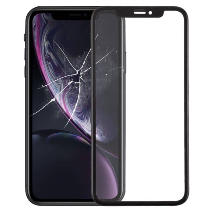Vordere äußere Glaslinse mit Rahmen + optisch klarer OCA-Kleber für iPhone XR, For iPhone XR (Frame+OCA) – Bild 1
