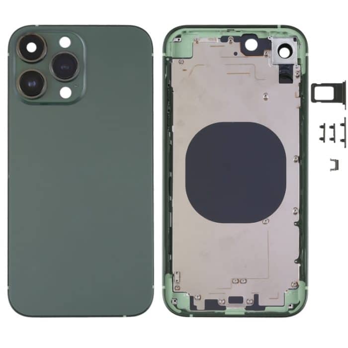 Gehäuseabdeckung mit mattiertem Rahmen und optischer Nachahmung des iP13 Pro für das iPhone XR, for iPhone XR(Frosted Steel Material,Green) – Bild 1