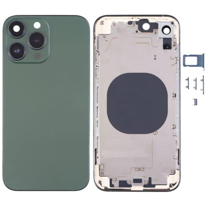 IPXR0167GL.jpg Rückseite des Gehäuses mit galvanisiertem Rahmen und optischer Nachahmung des iP13 Pro für das iPhone XR, for iPhone XR(Electroplated Frame ,Green) – Bild 1