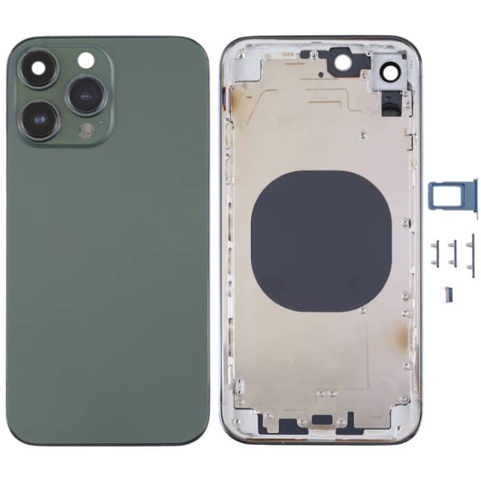 Rückseitige Gehäuseabdeckung aus Edelstahl mit optischer Nachahmung des iP13 Pro für das iPhone XR, for iPhone XR(Stainless Steel Material,Green) – Bild 1
