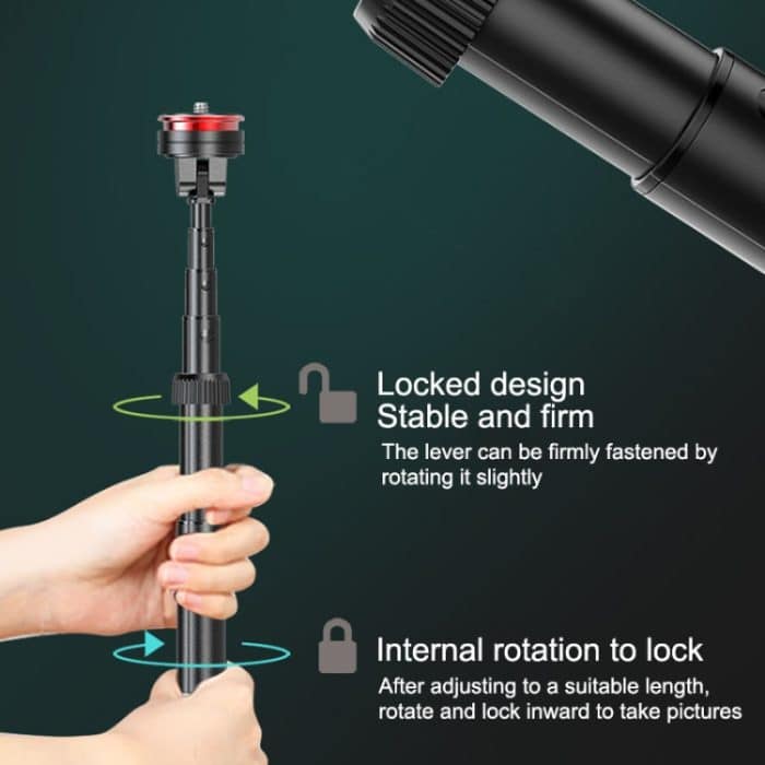Aluminiumlegierung Handy Bluetooth Selfie Stick Live Boden Stativhalterung, Höhe: 1,5m – Bild 4