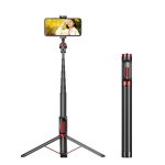 Aluminiumlegierung Handy Bluetooth Selfie Stick Live Floor Stativhalterung, Höhe: 1,8m